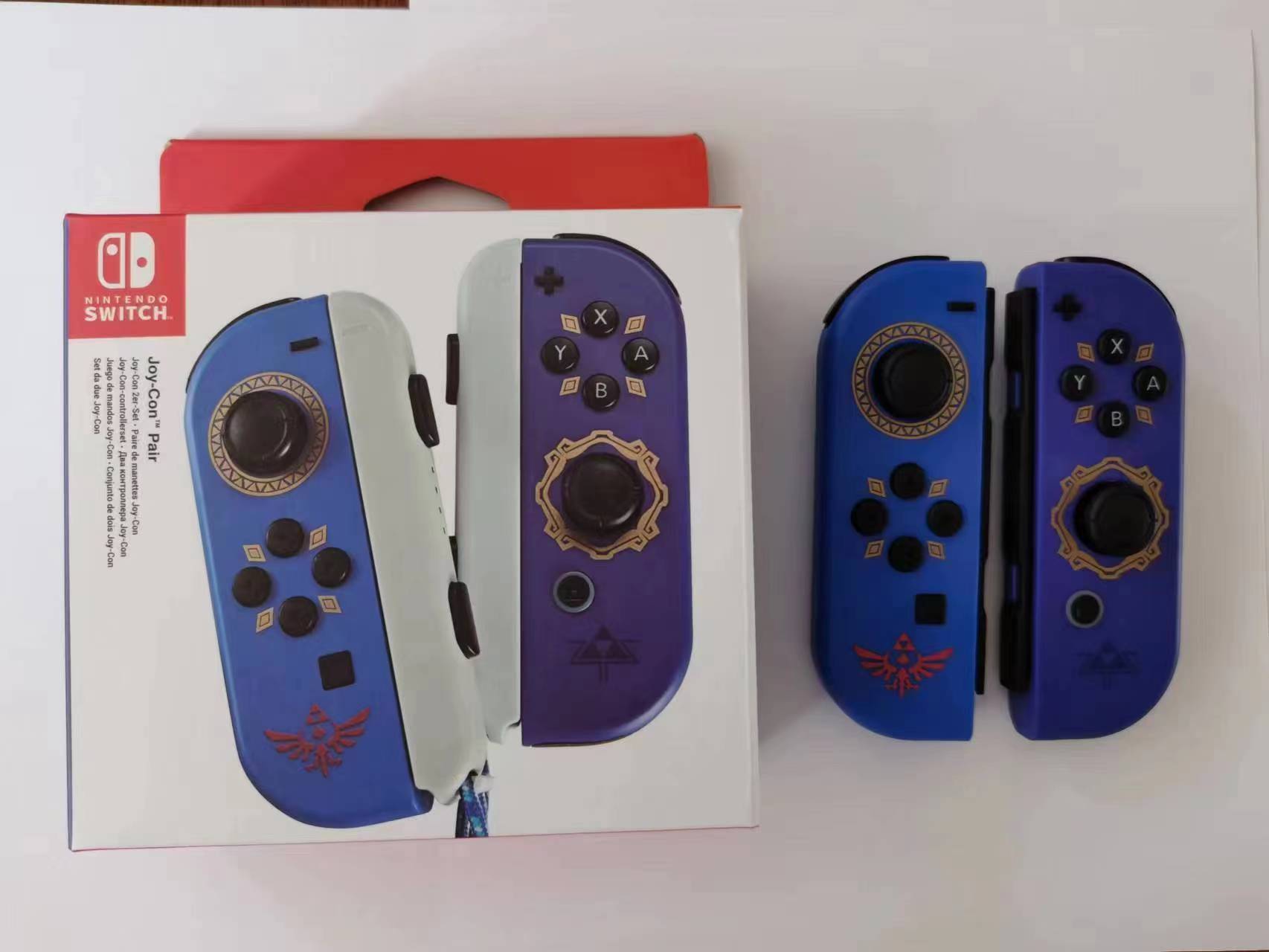 Bộ tay cầm Joycon Nintendo Switch hàng cao cấp mầu Zelda có chức năng rung , wake up , cảm biến motion...Không kèm Strap Grip