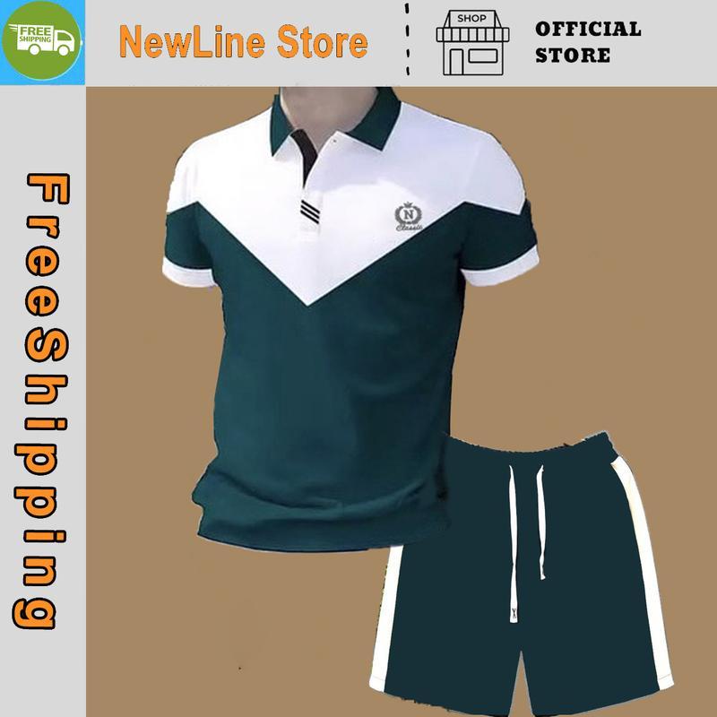 Bộ Quần Áo POLO Thể Thao Trẻ Trυng  Sang Trọng Hàng Cao Cấp Sport Chạy Bộ Tập Gym. - Trắng Thân Xám +Quần