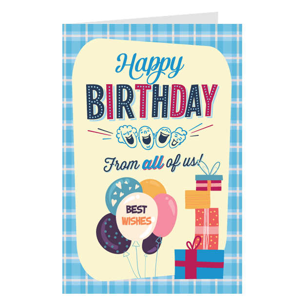 Thiệp sinh nhật Birthday -  Greenwood size đại 16x24cm (498-CBD07)