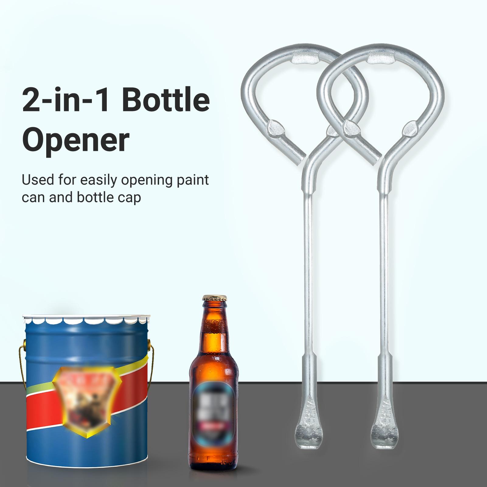 Heavy-Duty Can and Bottle Opener Keychain Bottle Opener Manual Tin Bottle Cap Opener with Smooth Edge