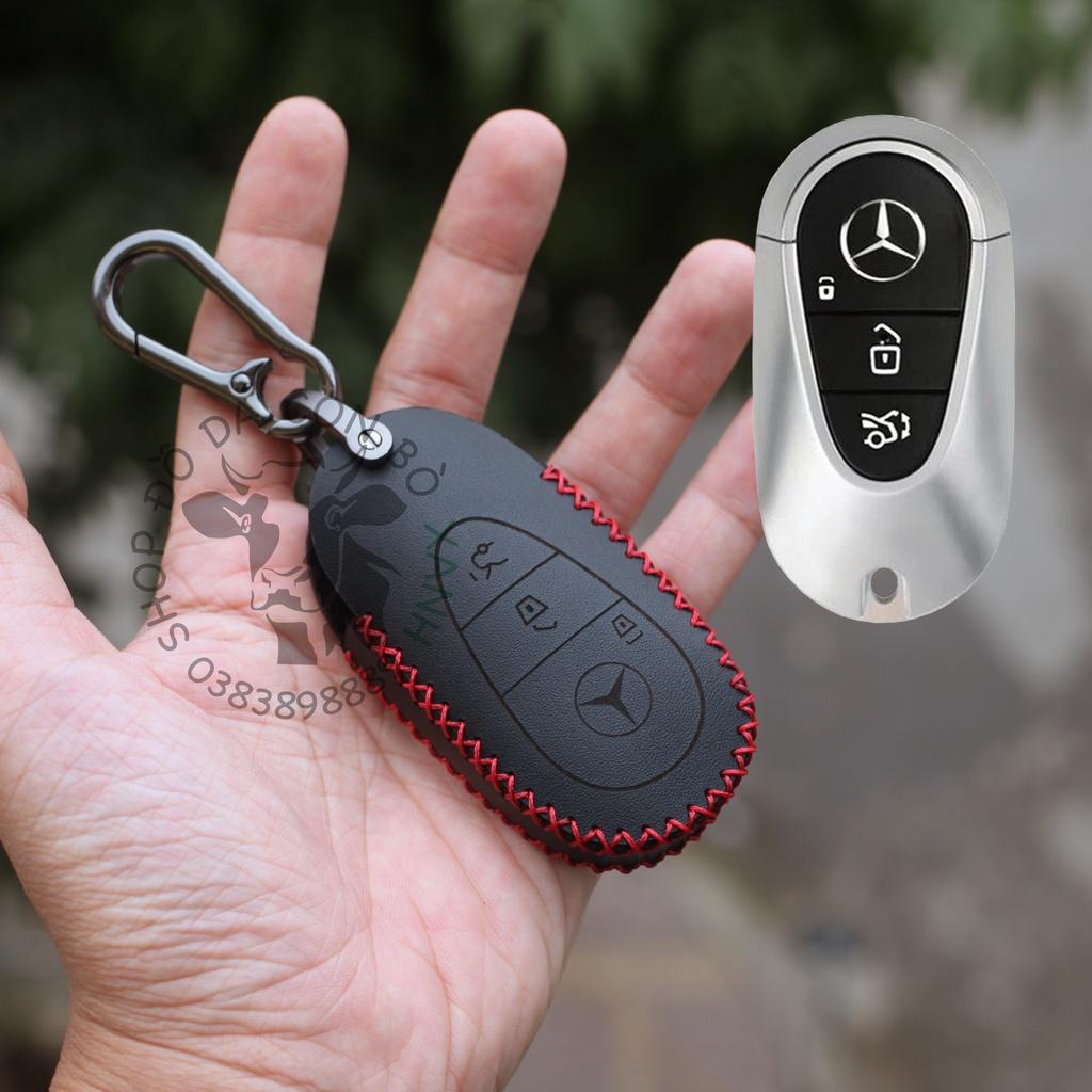 Bao da dành cho chìa khoá Mec C-Class, E-Class, S-Class W223 , Bao da dành cho chìa khoá Mercedes handmade da thật 003