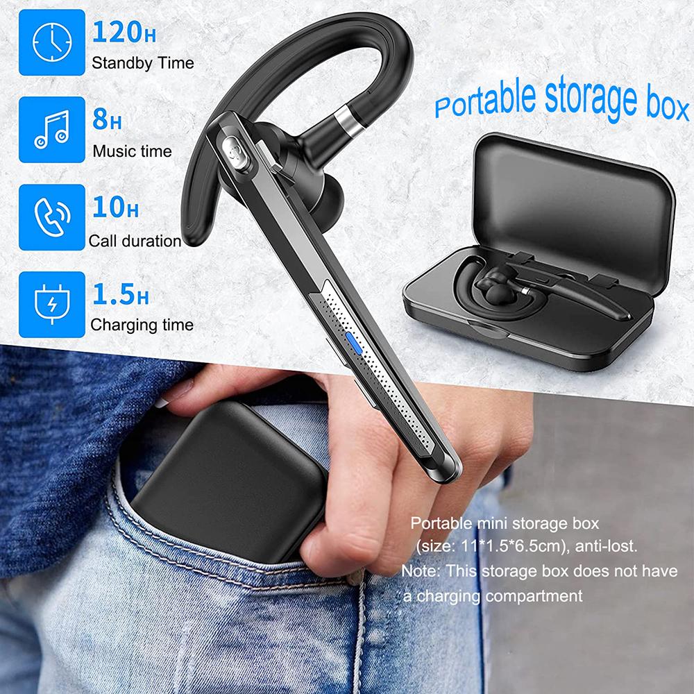 Mới Nhất Tai Nghe Bluetooth 5.0 Không Dây Tai Nghe Tai Nghe Tai Nghe Chụp Tai Giảm Tiếng Ồn Với HD Dual Mic Dành Cho Điện Thoại Thông Minh