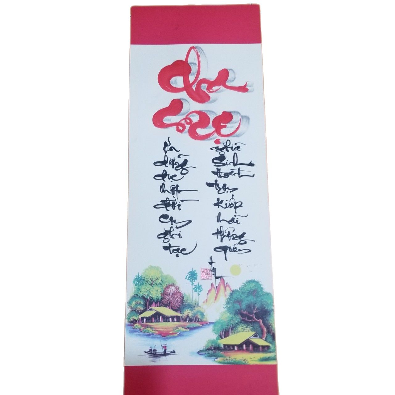 Thư pháp viết tay cha mẹ . Quà tặng tranh thư pháp. Quà tết, mừng thọ ông bà, cha mẹ.