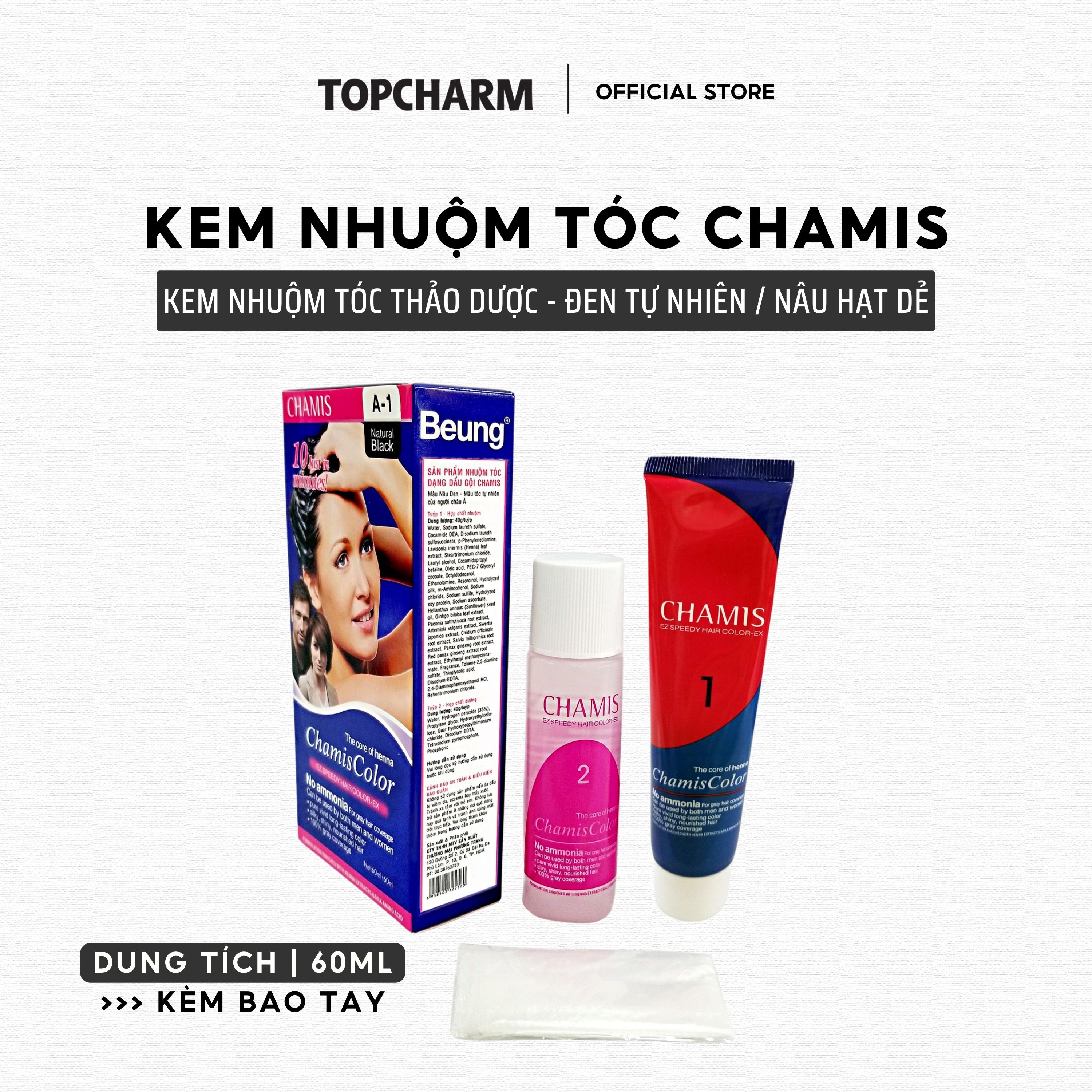 Kem nhuộm phủ tóc bạc dạng dầu gội CHAMIS