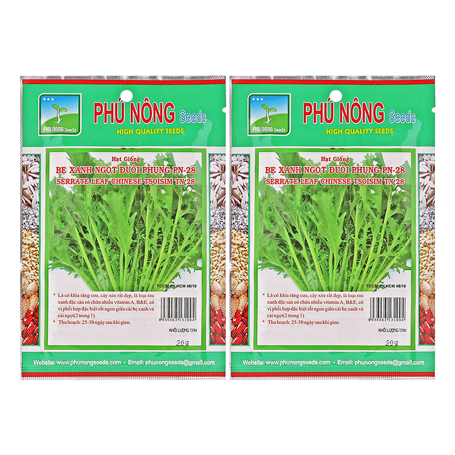 Bộ gói hạt giống Cải canh đuôi phụng đỏ