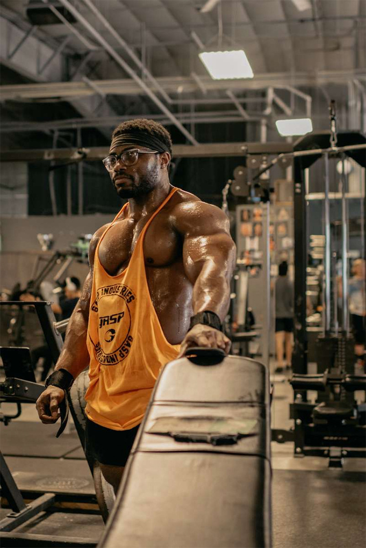 Áo ba lỗ tập gym nam dây nhỏ không viền GASP form rộng thấm mồ hôi