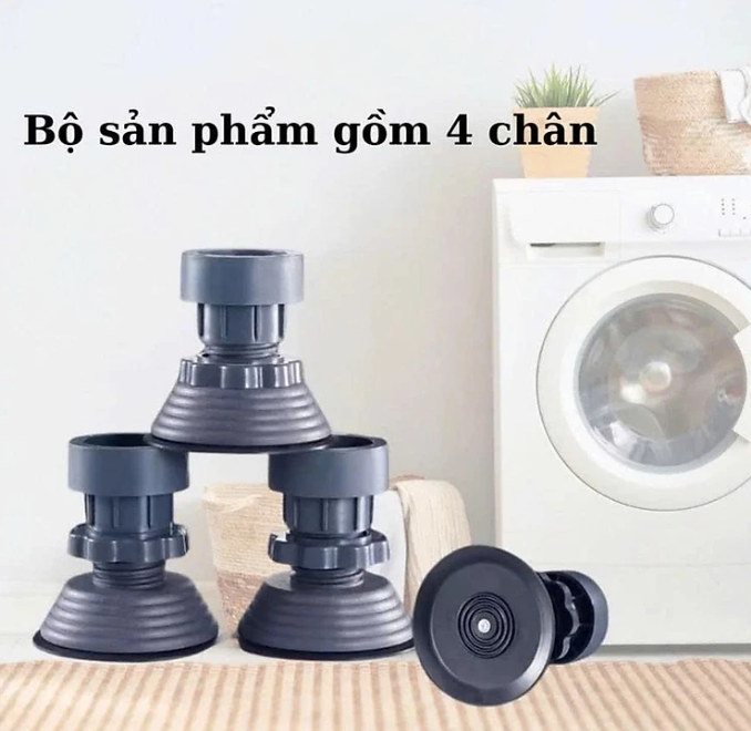Bộ 4 chân đế cao su 722s chống rung tăng giảm máy giặt tủ lạnh tiện lợi phù hợp cho mọi loại máy