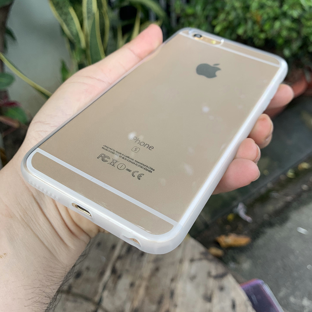 Ốp lưng dẻo cao cấp dành cho iPhone 6 plus / iPhone 6s plus - Màu trắng mờ