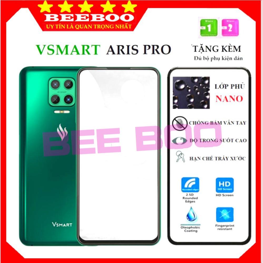 Kính Cường Lực Dành Cho Điện Thoại Vsmart Aris Pro- Full màn hình 11D - Độ cứng 9H