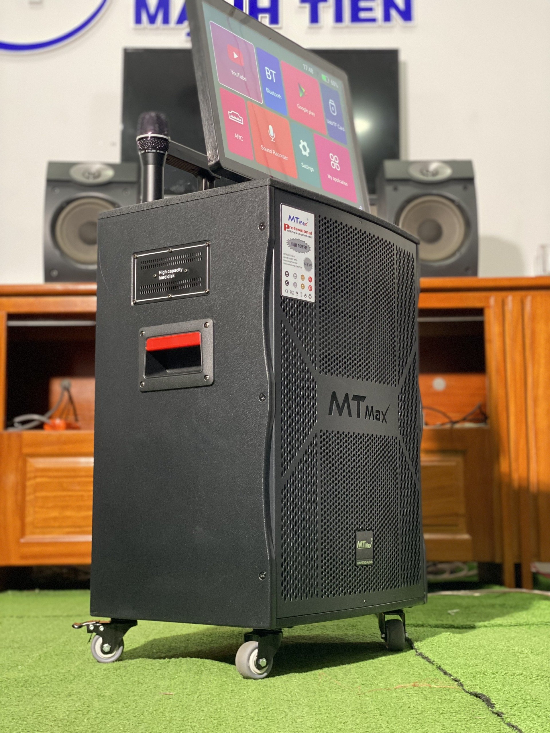Loa Màn Hình MTMAX T70 Bass25 Màn Hình 15inch Công suất 300W Đi Kèm Cặp Micro Sang Trọng Chống Hú Cao Cấp, HÀNG CHÍNH HÃNG