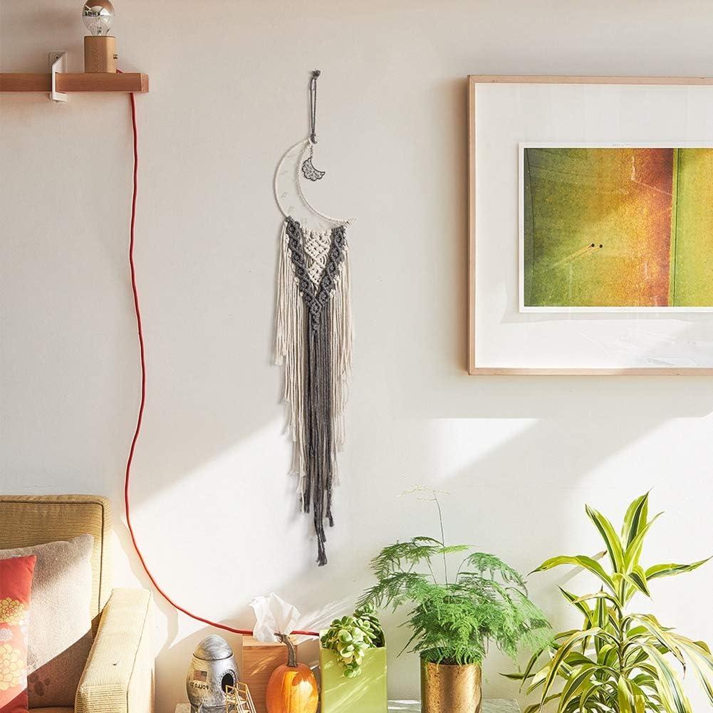 Tấm thảm tường trong - Trang trí tường Bohemian - Mặt trăng xám - Tay -đồ trang trí tường - Trang trí nhà, Phòng khách, Phòng ngủ