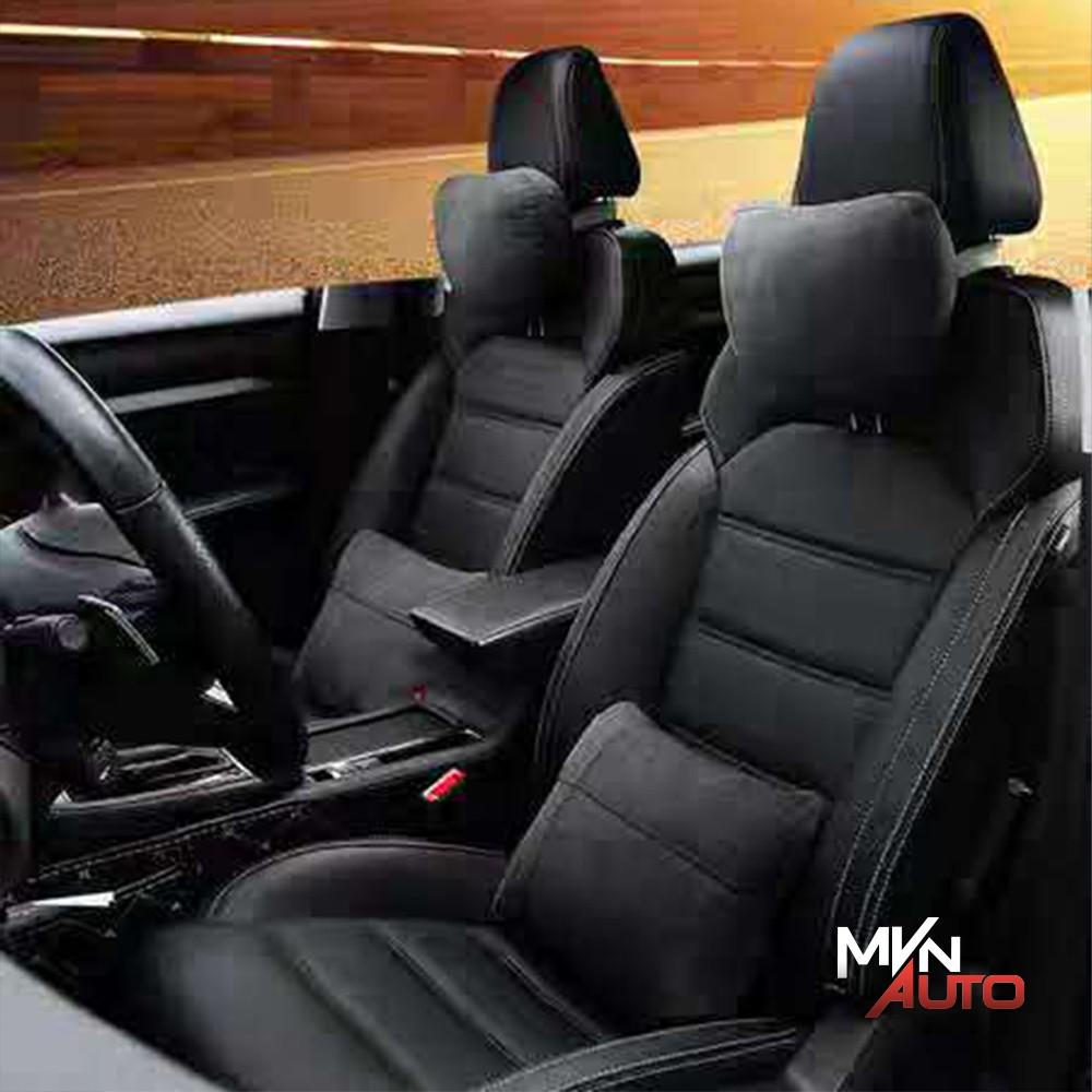 COMBO Gối Tựa Đầu Ô Tô - Tựa Lưng Ô Tô Xe Hơi Da Lộn Maybach Cao Cấp –Mvn Auto–