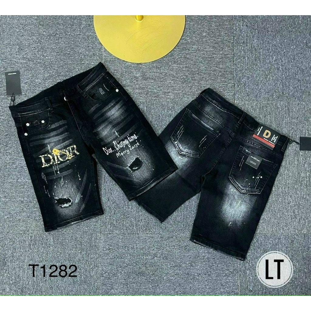quần short jean nam ngắn ngố đẹp,chất bò khóa kéo lệch thêu logo nhiều mẫu giá tốt