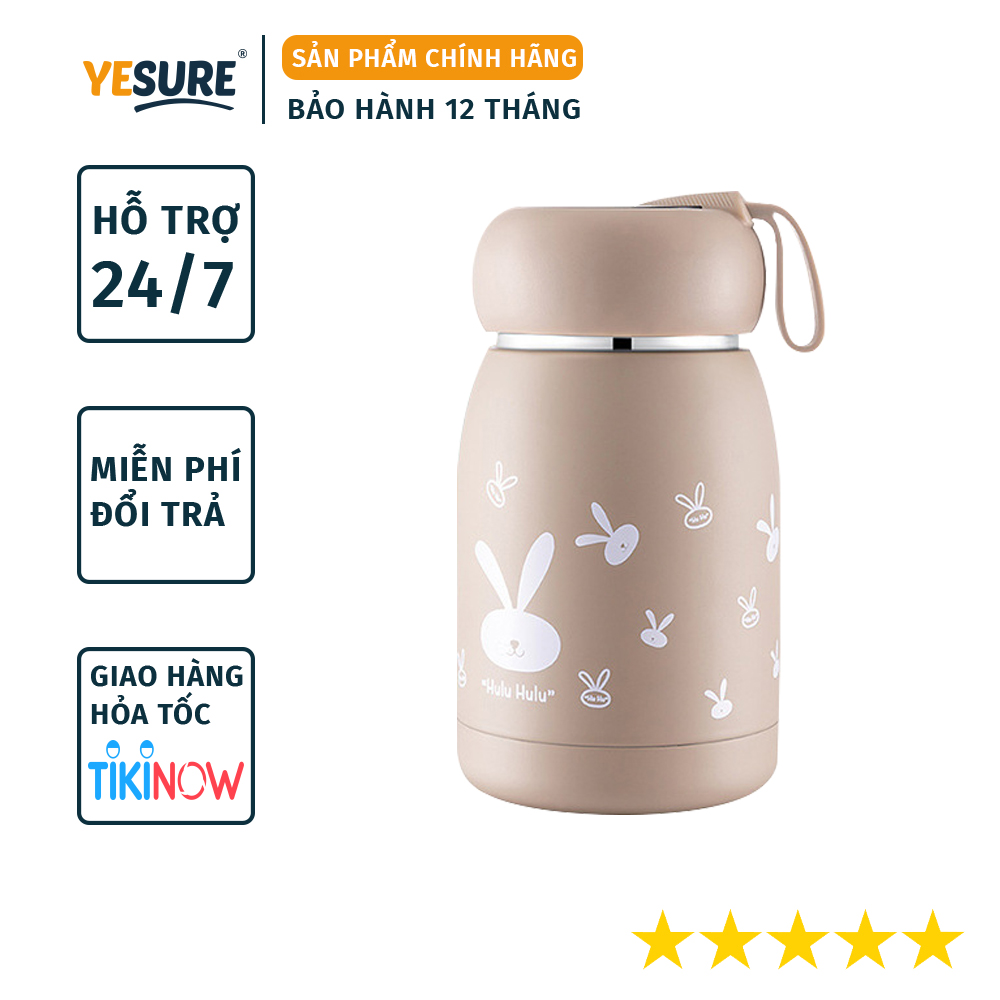 Bình Nước Giữ Nhiệt Thông Minh Cảm Ứng Hiển Thị Nhiệt Độ Nước ,Thể Tích 320ml, Chất Liệu Inox 304 Giữ Nhiệt Lâu , Nhỏ Gọn YESURE