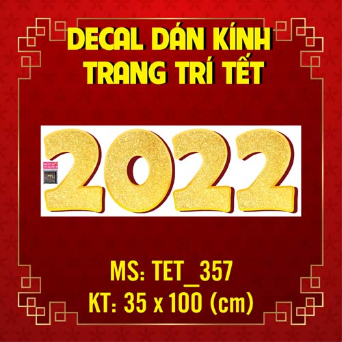 DECAL TRANG TRÍ TẾT TIỂU CẢNH TẾT 2022