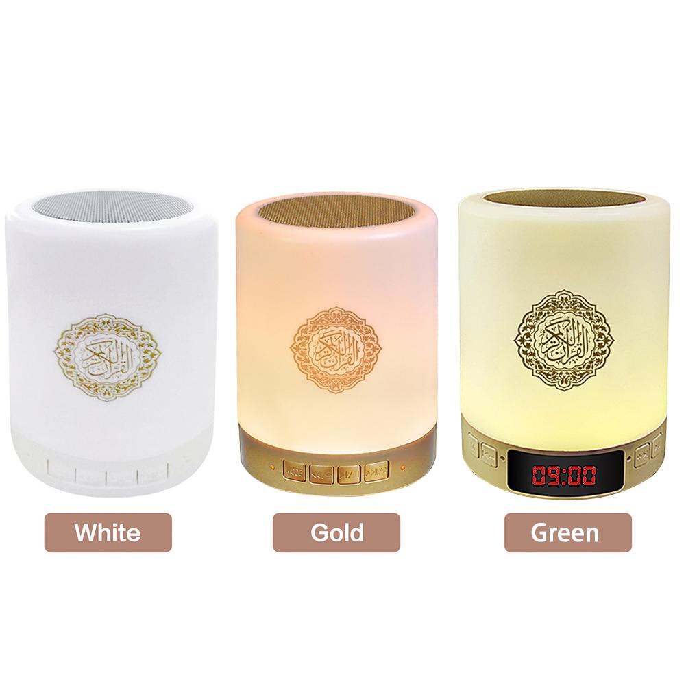 Quà tặng Kinh Qur'an không dây Di động MP3 Đèn LED nhỏ đầy màu sắc Cảm ứng Loa USB tại nhà Điều khiển từ xa có thể điều chỉnh Color: Green