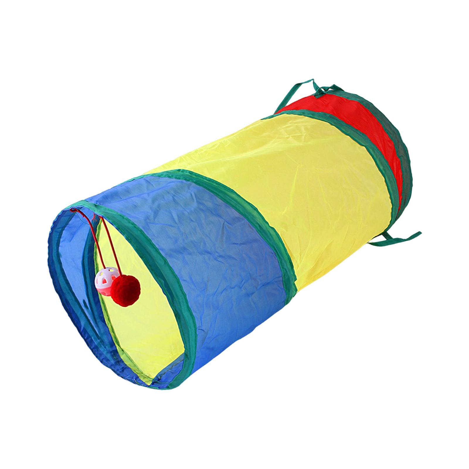 Cat Tunnel Play Tent Folded with Ball Pet Tubes Interactive Toy for Small Animals Kitten Kitty Indoor Cats Puppy