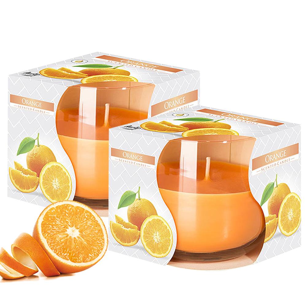 Combo 2 ly nến thơm Bispol nhập khẩu Châu Âu Orange 100g - hương cam ngọt