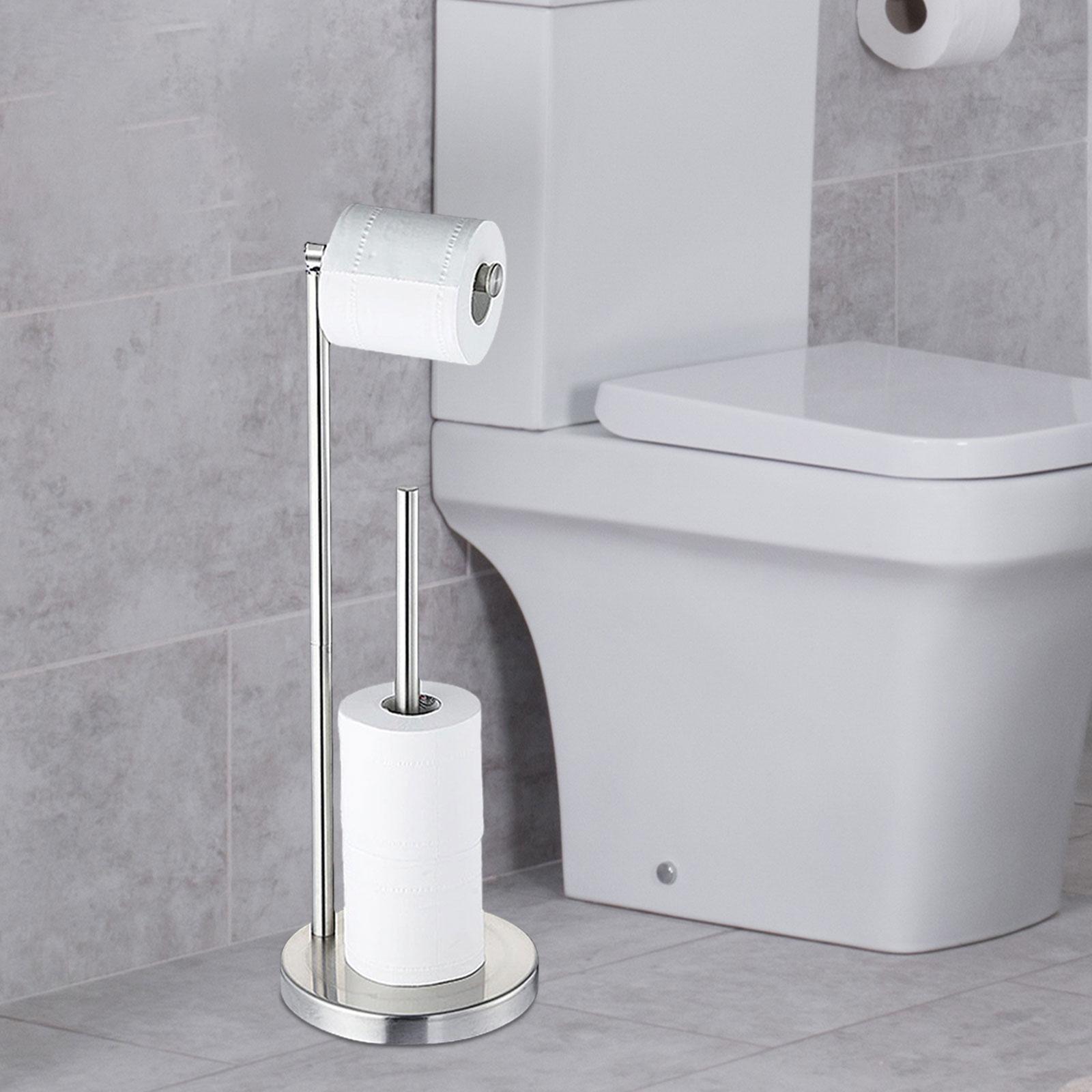 Free Standing Tissue Roll Holder Farmhouse Industrial Toilet Paper Dispenser