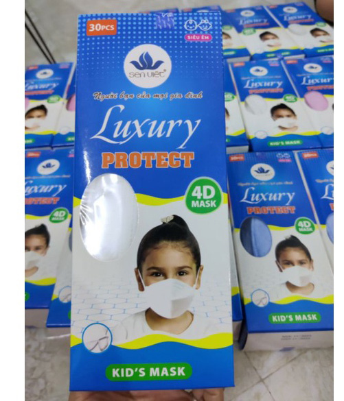 Khẩu trang y tế 4 lớp KF94 kháng khuẩn cao cấp - 4D LUXURY GREEN LIFE đủ các màu trắng, xám, xanh, hồng, đen, vàng