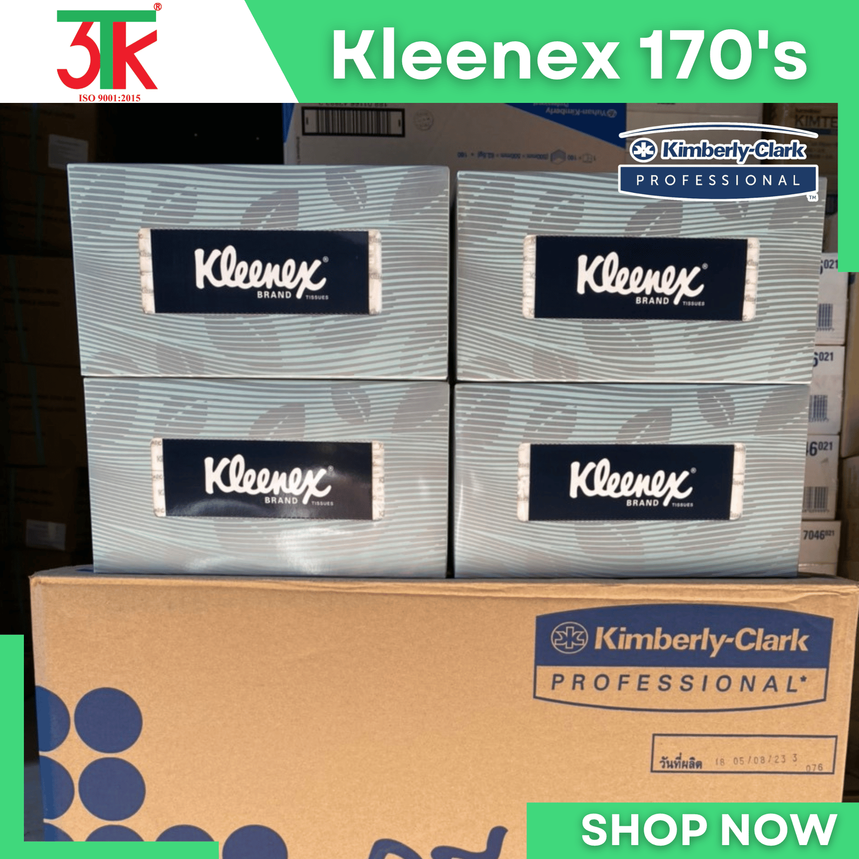 Giấy lụa KLEENEX loại 170 tờ Mã 91000 thương hiệu Kimberly- Clark Professional