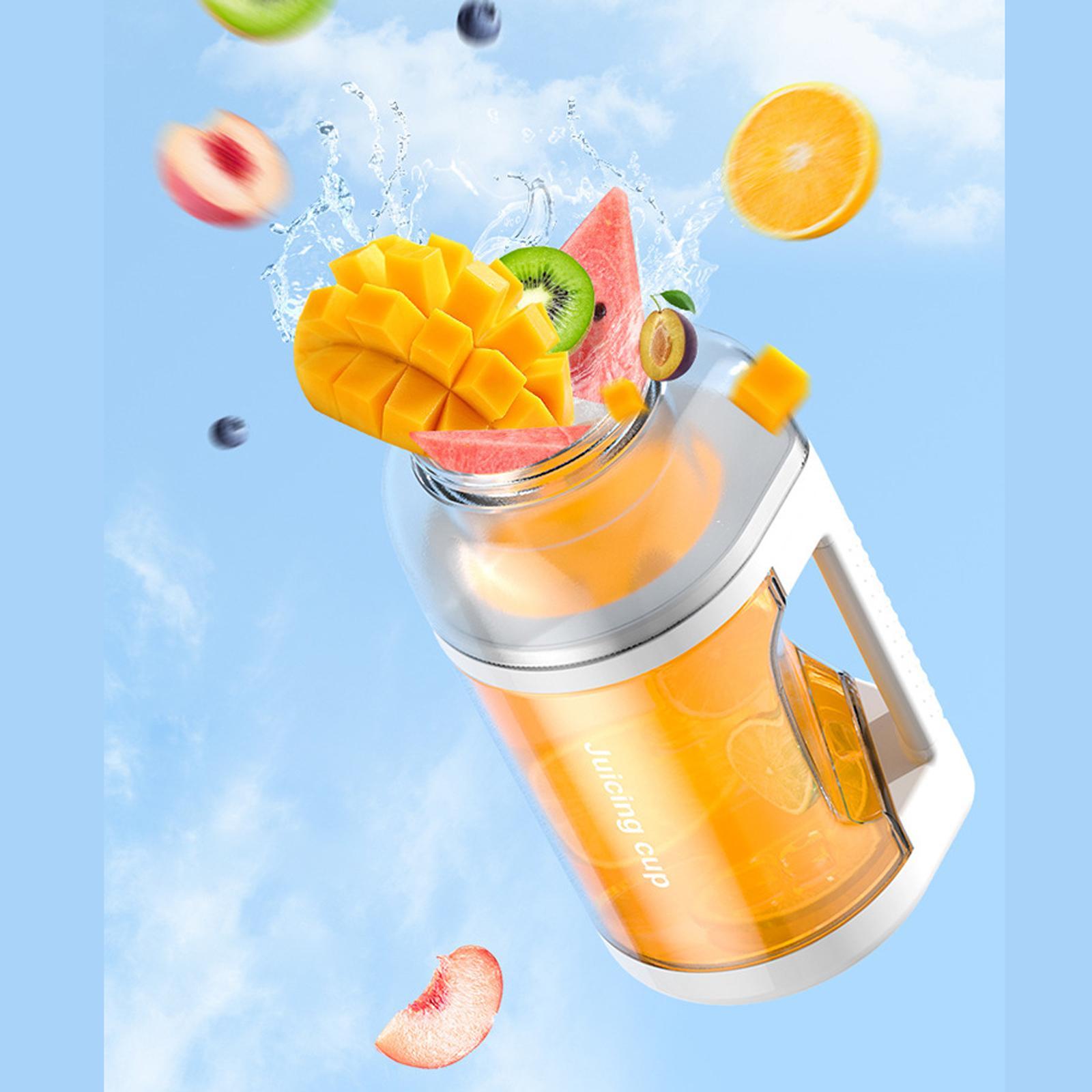 USB Electric Juicer Cup Personal Mini Blender 1500ml Fruit Juice Mixer Shakes Juicer Cup for Smoothies Grapefruits Birthday Gift Sports Home