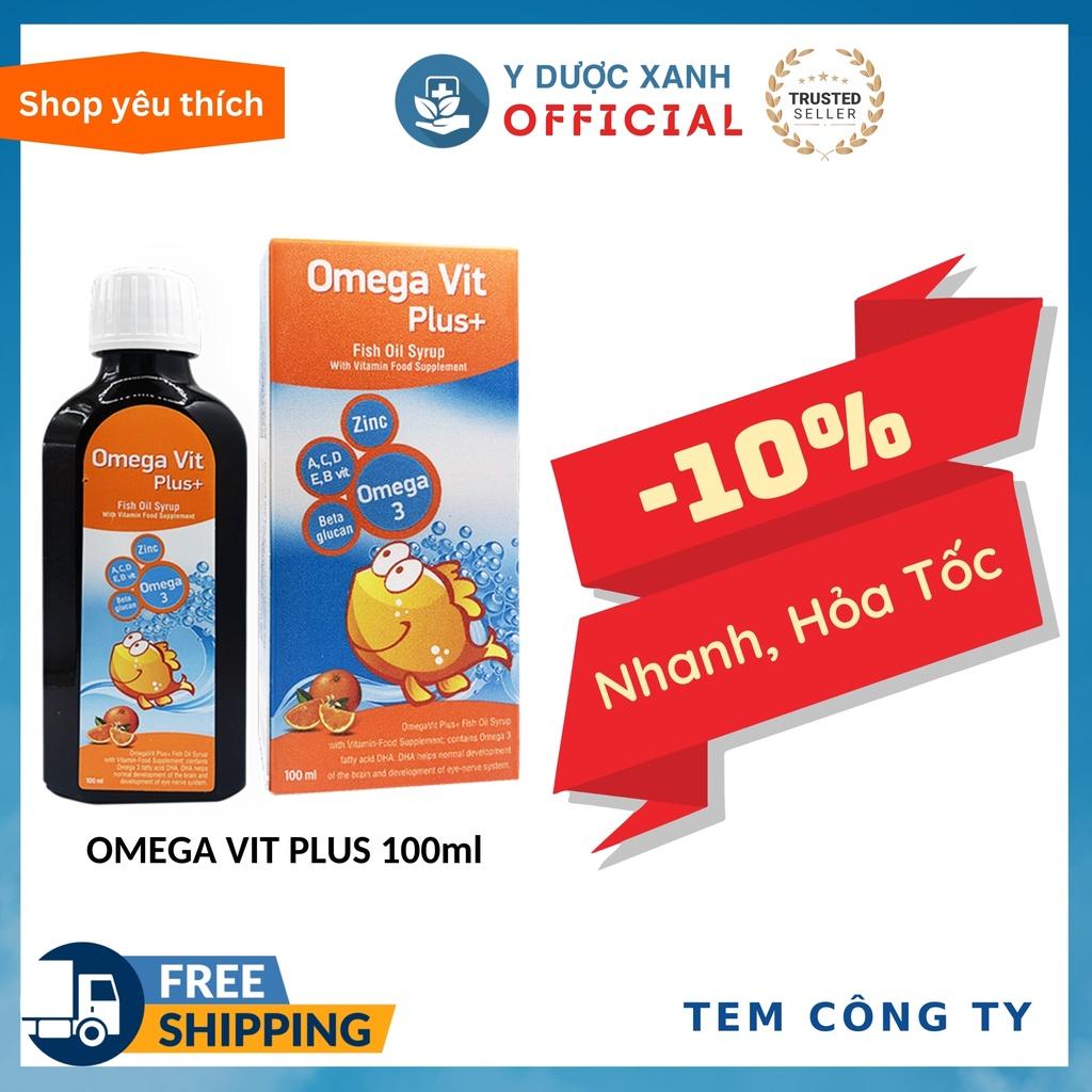 OMEGA VIT PLUS, 100ml, Siro Omega 3 cho bé - Y Dược Xanh