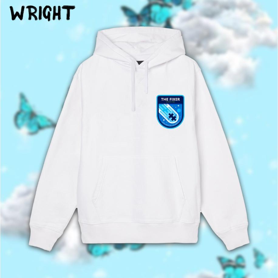 Áo hoodie WRIGHT the fixer hình in nhỏ chất unisex