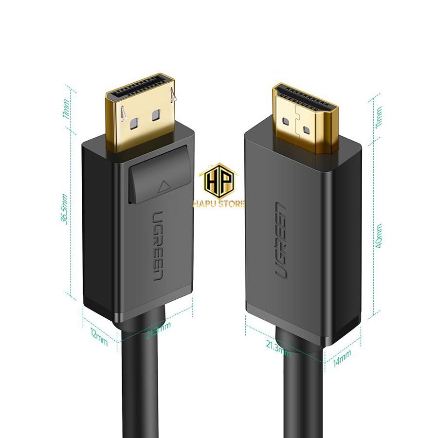 Cáp Displayport To HDMI dài 2M Ugreen 10202 Chính Hãng - Hàng Chính Hãng