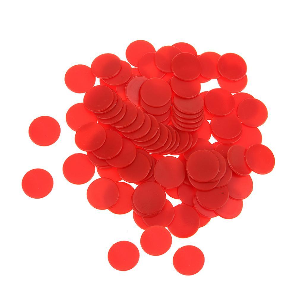 100x Opaque Plastic Board Game Counters Tiddly winks Numeracy