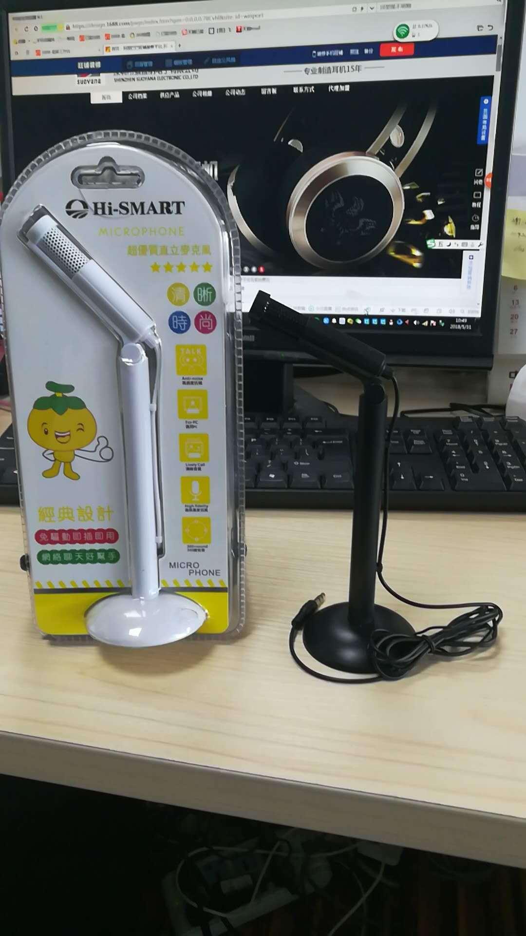 Ưu đãi đặc biệt tai nghe máy tính cắm đôi tai nghe máy tính thời trang có micrô và bộ chỉnh tai nghe máy tính
