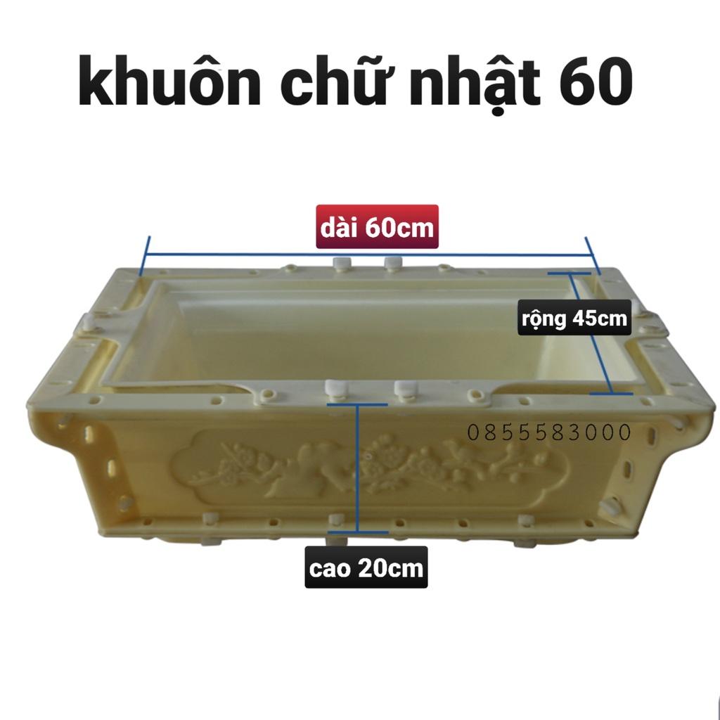 Khuôn đúc chậu cảnh chữ nhật 60