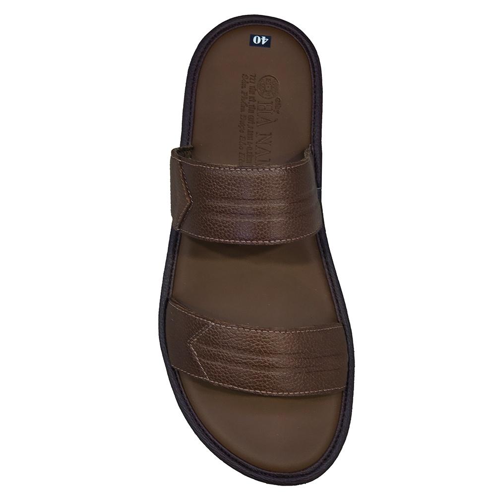 Dép Nam Quai Ngang HÀ NAM Da Bò Thật Cao Cấp DNA2145C