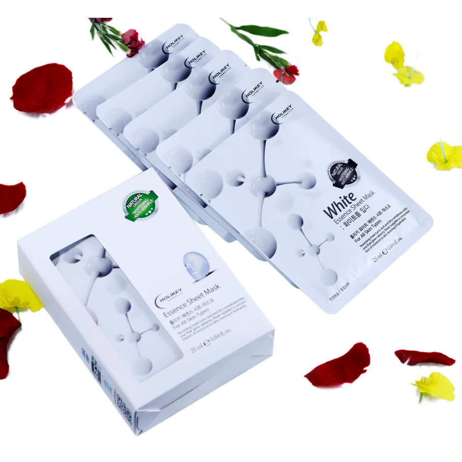 Combo 10 Mặt nạ White làm trắng &amp; cung cấp khoáng chất HOLIKEY Hàn Quốc 25mlx10