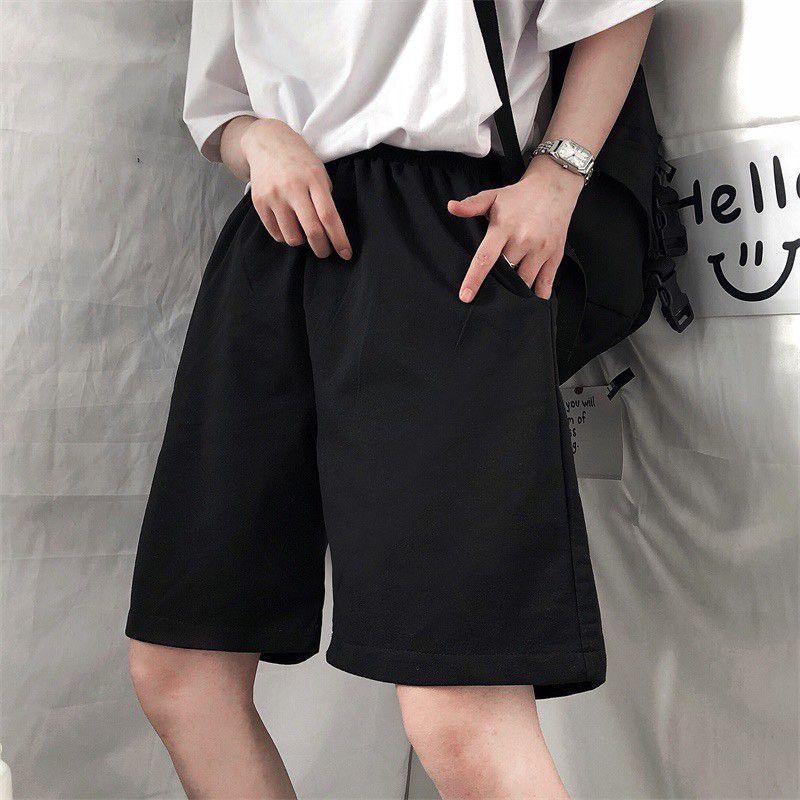 Có Bigsize - Quần short unisex vải dù lụa dãn lên form cực đẹp cực mát túi khóa kéo tiện dụng