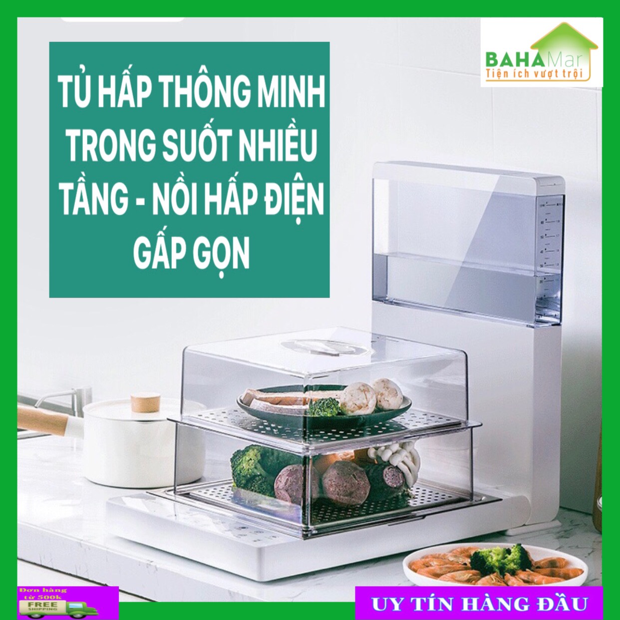 TỦ HẤP THÔNG MINH TRONG SUỐT NHIỀU TẦNG - NỒI HẤP ĐIỆN GẤP GỌN MTOY NHẬT BẢN "BAHAMAR" thông minh có âm thanh nhắc nhở, tránh tình trạng quên. có thể gập gọn lại khi không sử dụng. điều khiển chính xác nhiệt độ của nước.