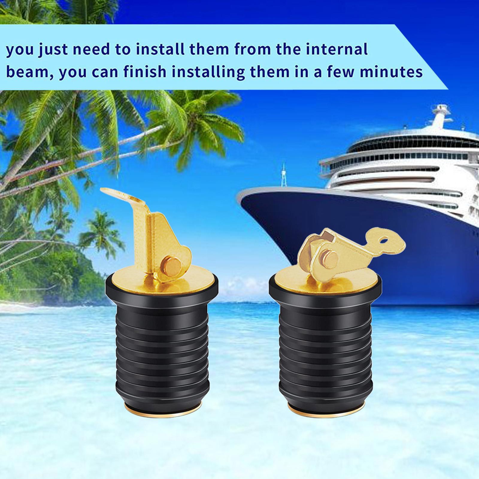 Snap-Handle Drain Plugs Direct Replaces Easy to Install Fit for Yacht 19mm