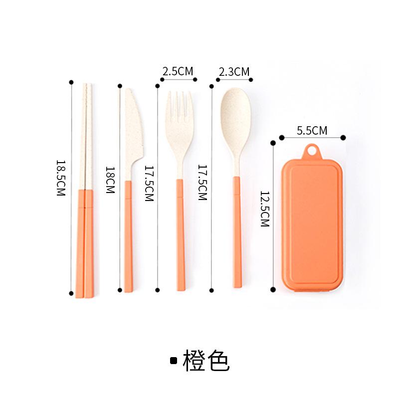 Bộ dụng cụ ăn có thể gập gọn kèm hộp đựng tiện dụng mang theo