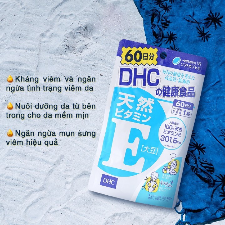 Vitamin E DHC Nhật làm chậm quá trình lão hoá, trẻ hóa da, tăng ẩm da, cải thiện sức khỏe khớp và giảm cảm lạnh - OZ Slim Store