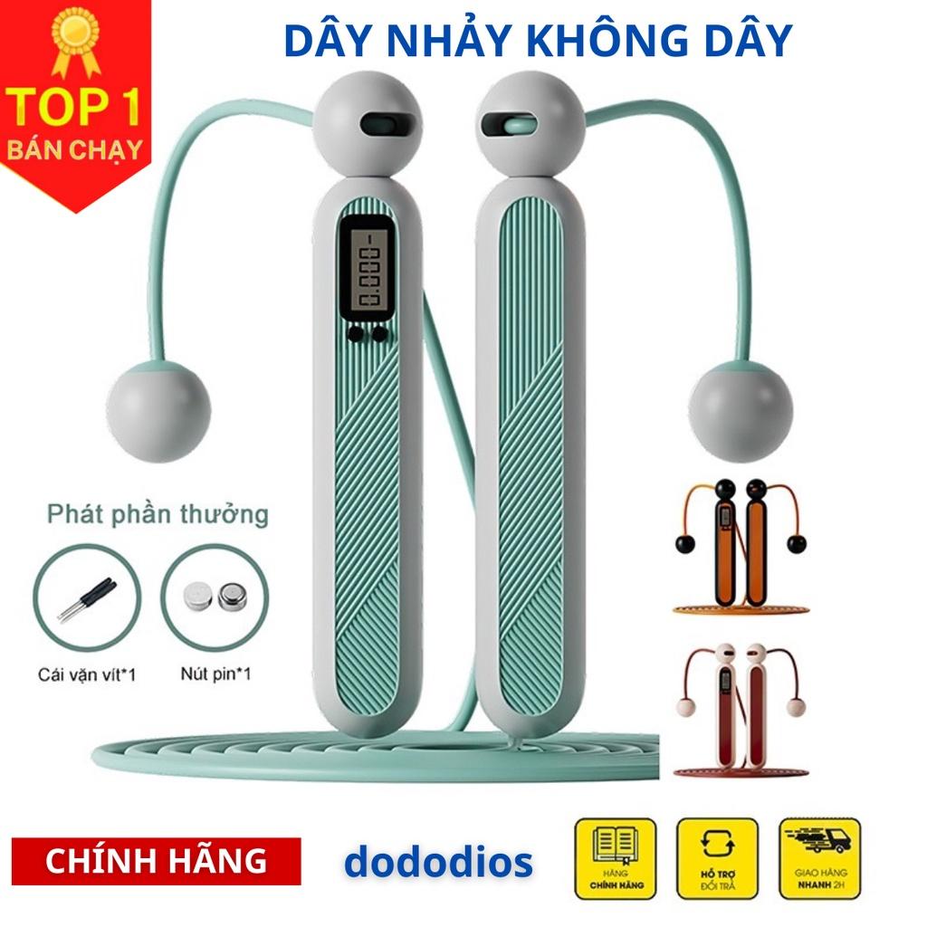 Dây nhảy không dây, không gây tiếng ồn, tay cầm chống trượt đếm số vòng tự động