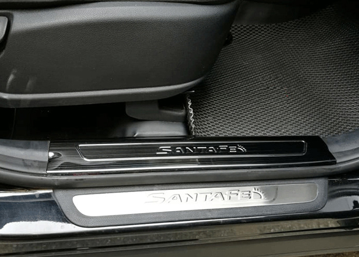 Bộ Ốp bậc cửa, Nẹp bước chân Titan dành cho xe Huyndai Santafe 2019-2020 - Bên ngoài