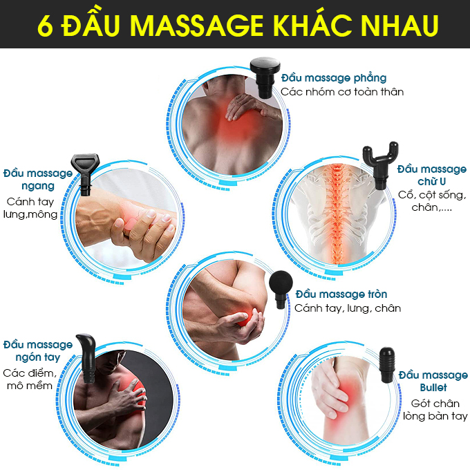 Thiết bị massage toàn thân Fuki Magic Gun MG007 (màu bạc)