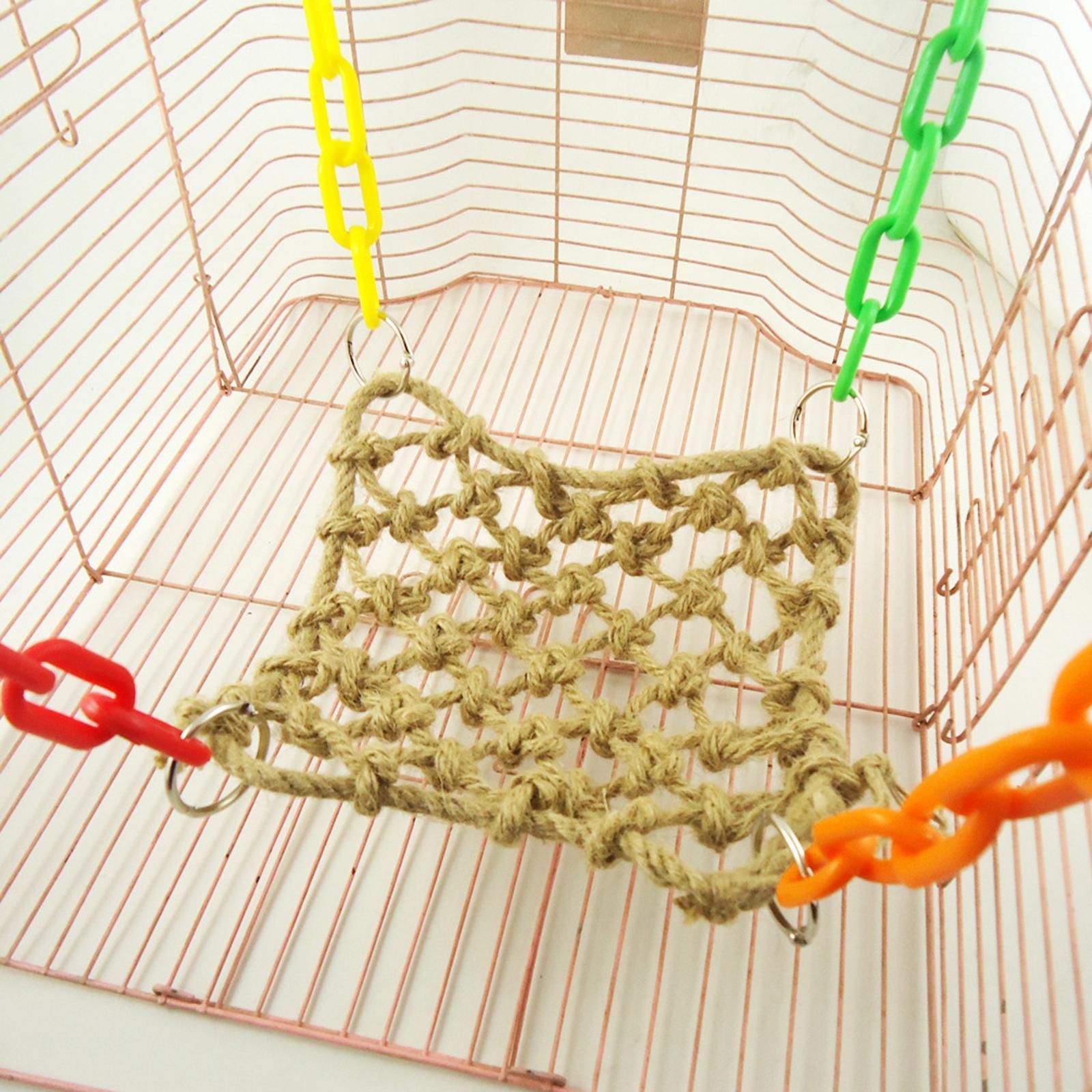 Pet Bird Swing Parrot Parakeet Budgie Cockatiel Cage Hammock Toys Hanging