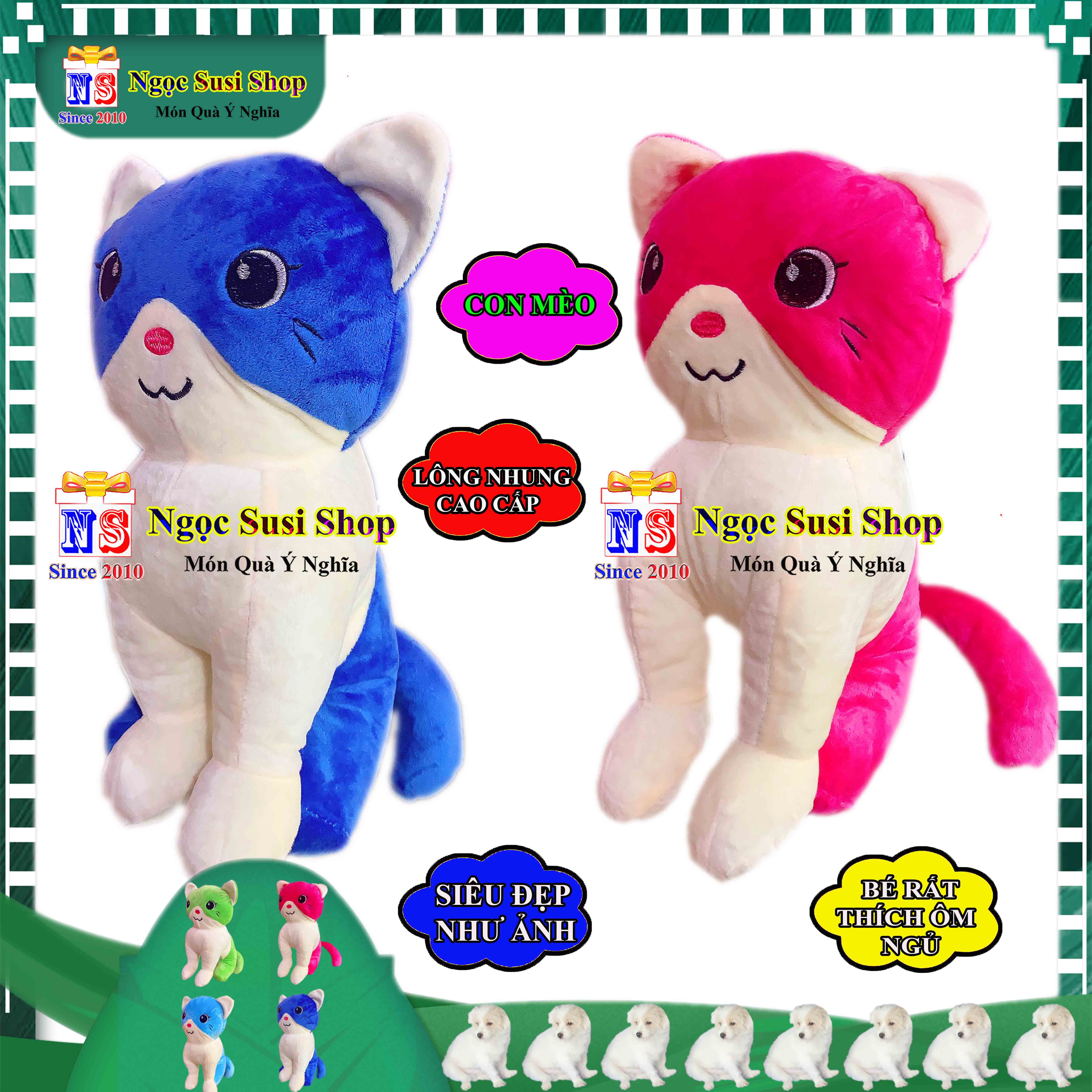 GẤU BÔNG CON MÈO NGỒI RẤT DỄ THƯƠNG DÀNH CHO BÉ YÊU HÀNG ĐỘC - GIAO NGẪU NHIÊN MÀU