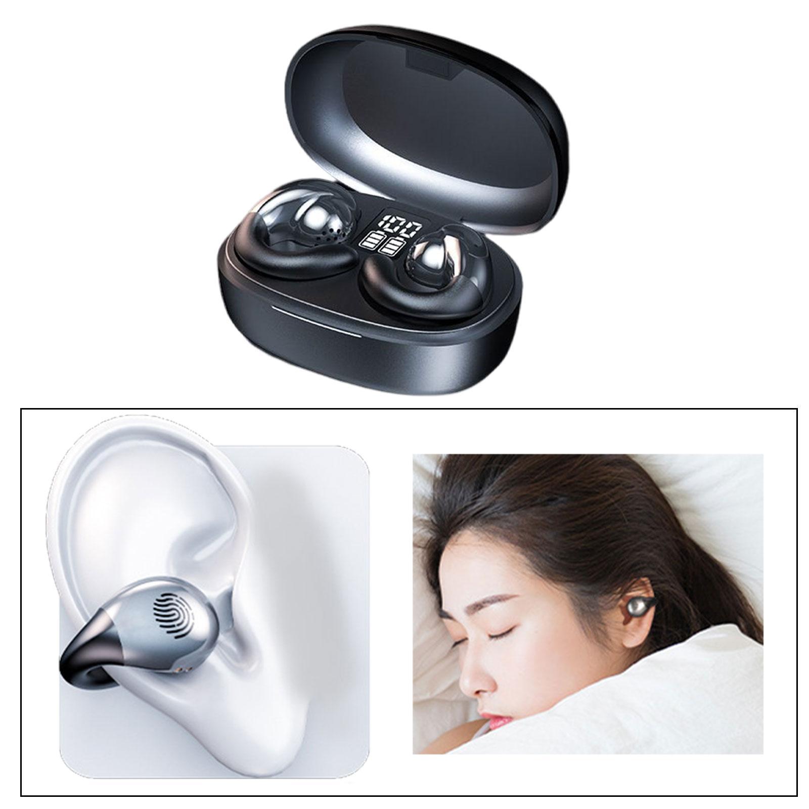 Air Conduction Headphones Ear Clip Earbuds Open Ear headphones Headset IPX5 Waterproof with Charging Case for Driving Cycling Working