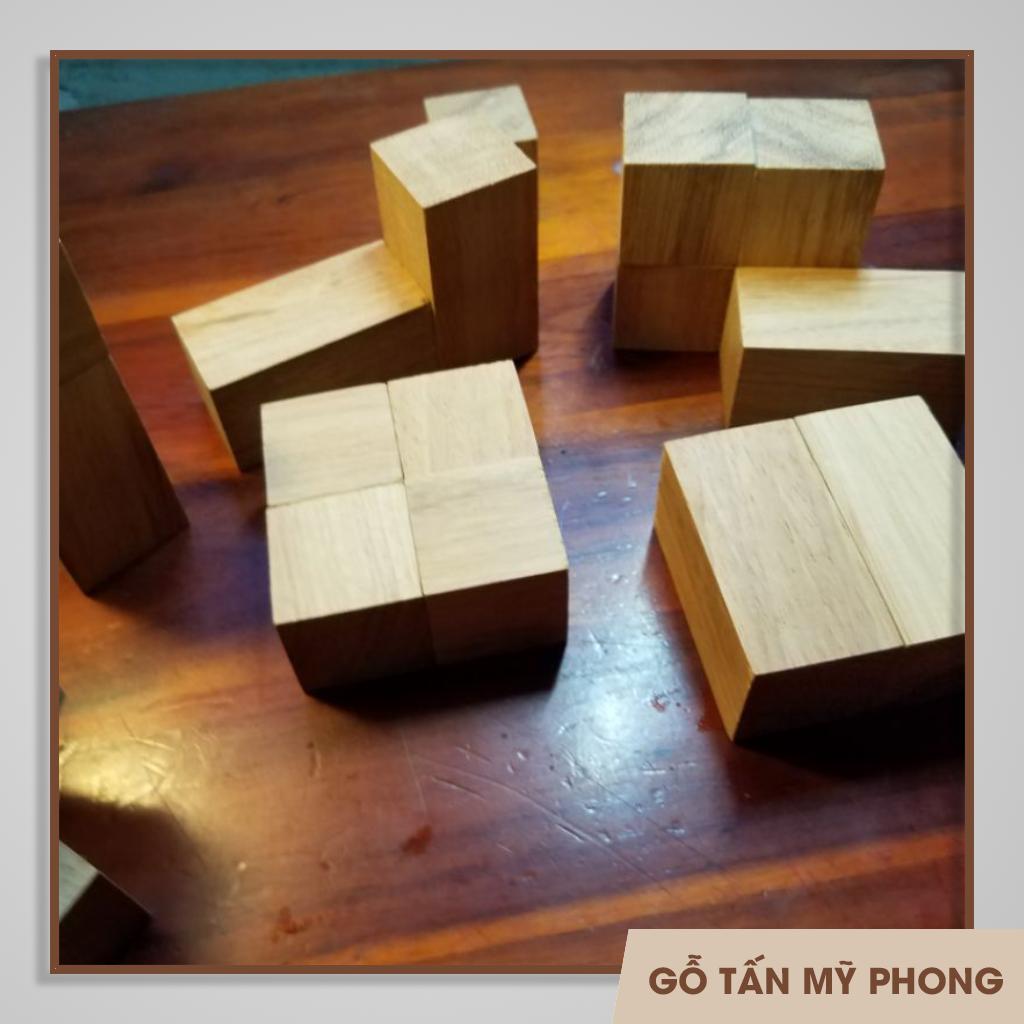 Cube 8x8x8cm, 8x8x4cm, 8x8x12cm| Khối gỗ lập phương dùng trang trí, đồ chơi. điêu khắc - 8x8x12cm