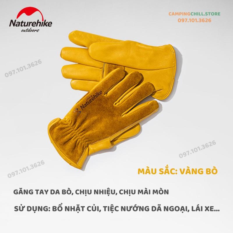 GĂNG TAY DA BÒ DÙNG KHI CẮM TRẠI, DÃ NGOẠI, PICNIC, LÁI XE NATUREHIKE NH20FS041