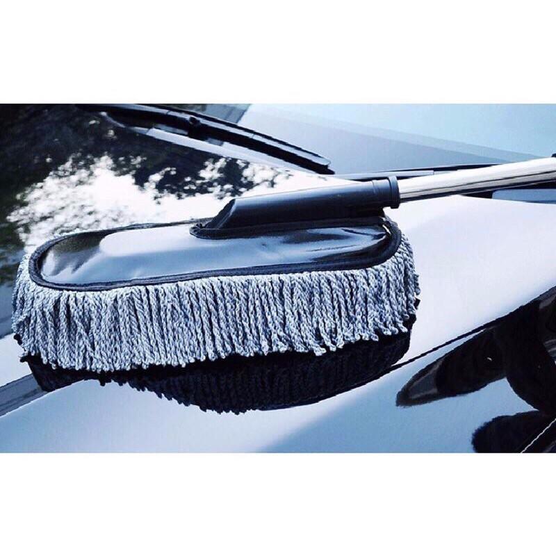 Chổi nano lau rửa xe ô tô chuyên dụng - cán kéo dài