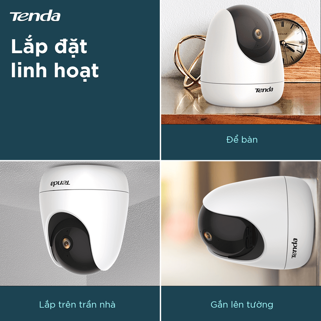 Camera IP Wifi Tenda CP7 Full HD 4MP 360° - Hàng chính hãng