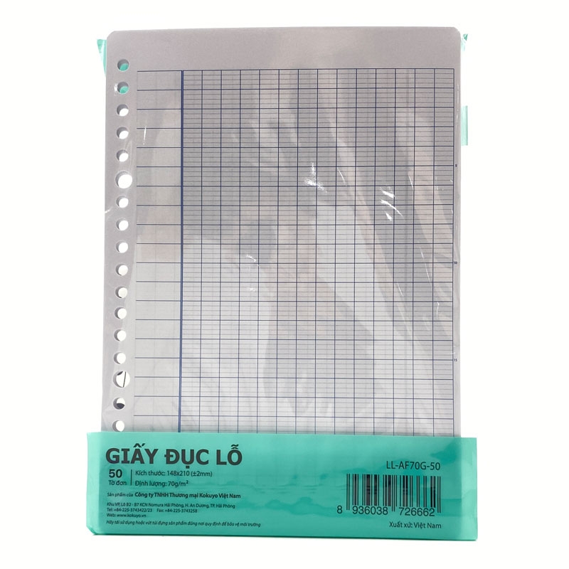 Giấy Đục Lỗ LL-AF70G-50 Dòng Kẻ Ngang